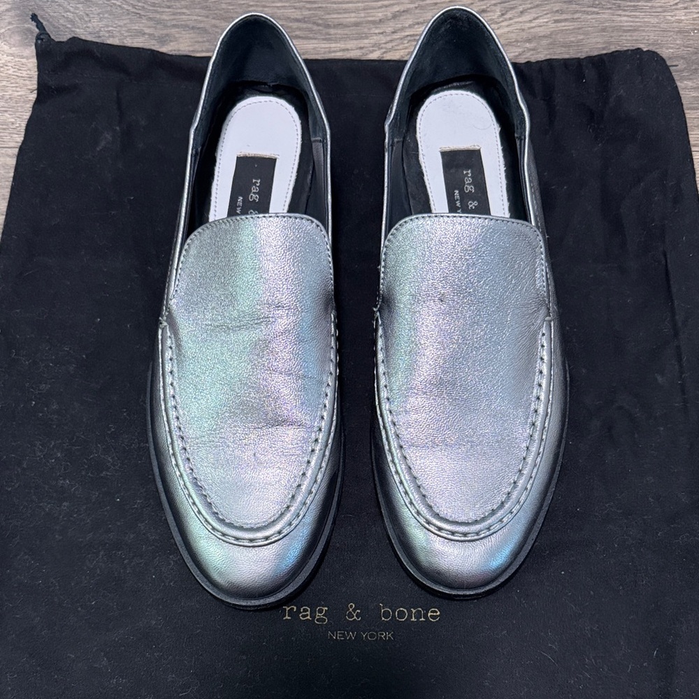 Rag & Bone Women's Metallic Slip-On Loafers
